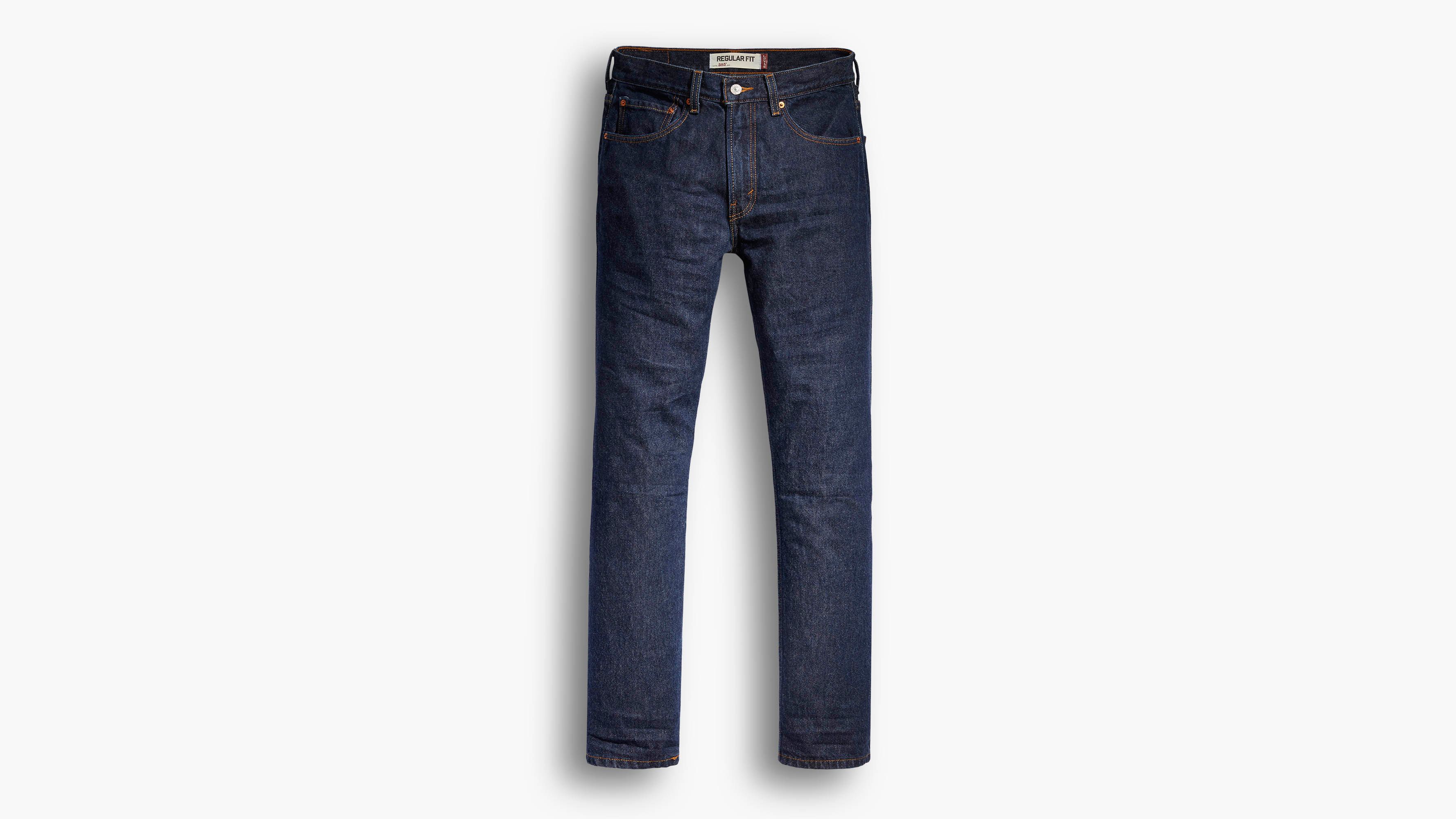 Levi´s 505 Men´s Regular Fit Jean， 38x30 Navy actual 38X29.5 海外