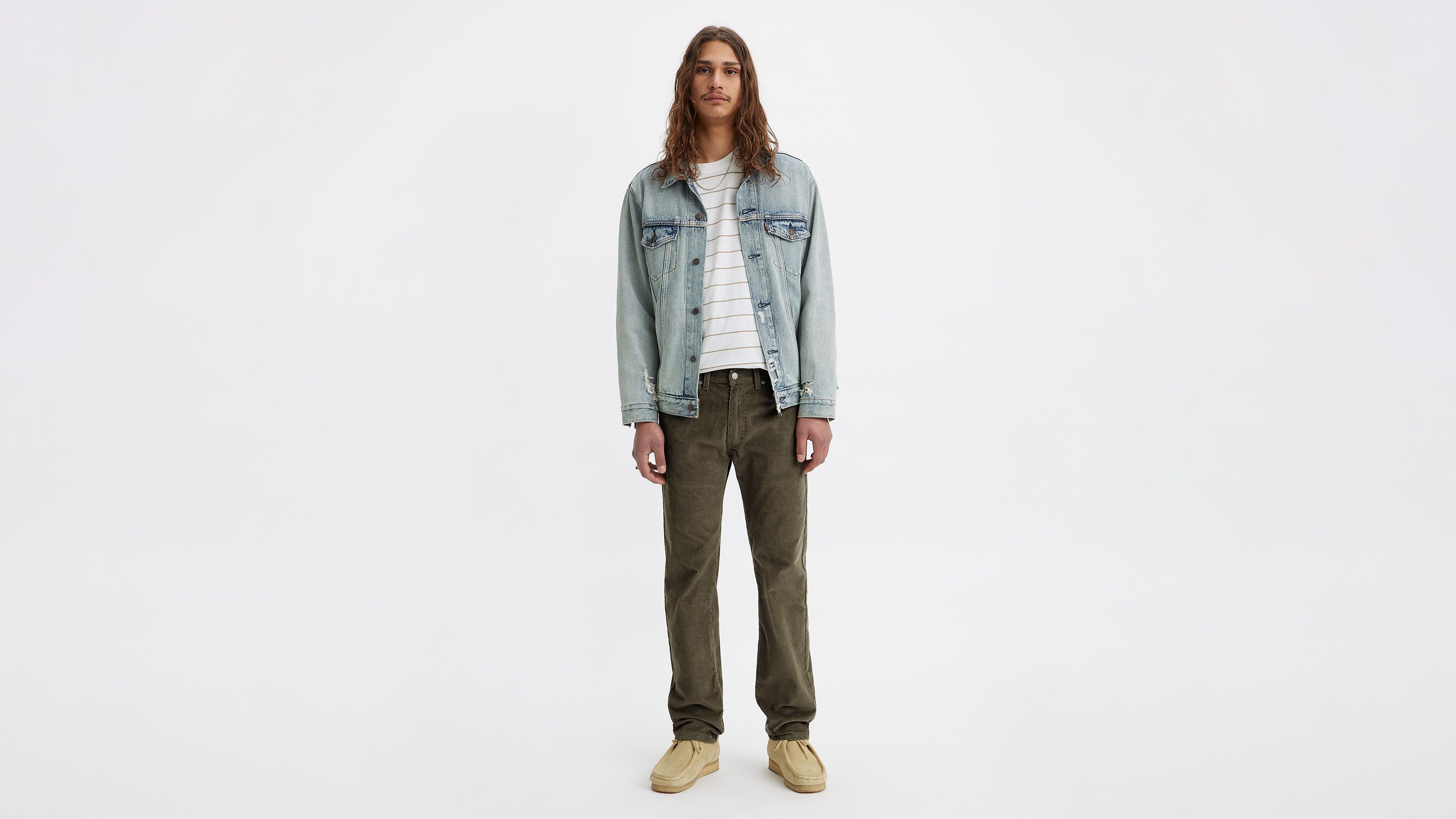 505™ Regular Fit Corduroy Men's Jeans - Green | Levi's® US