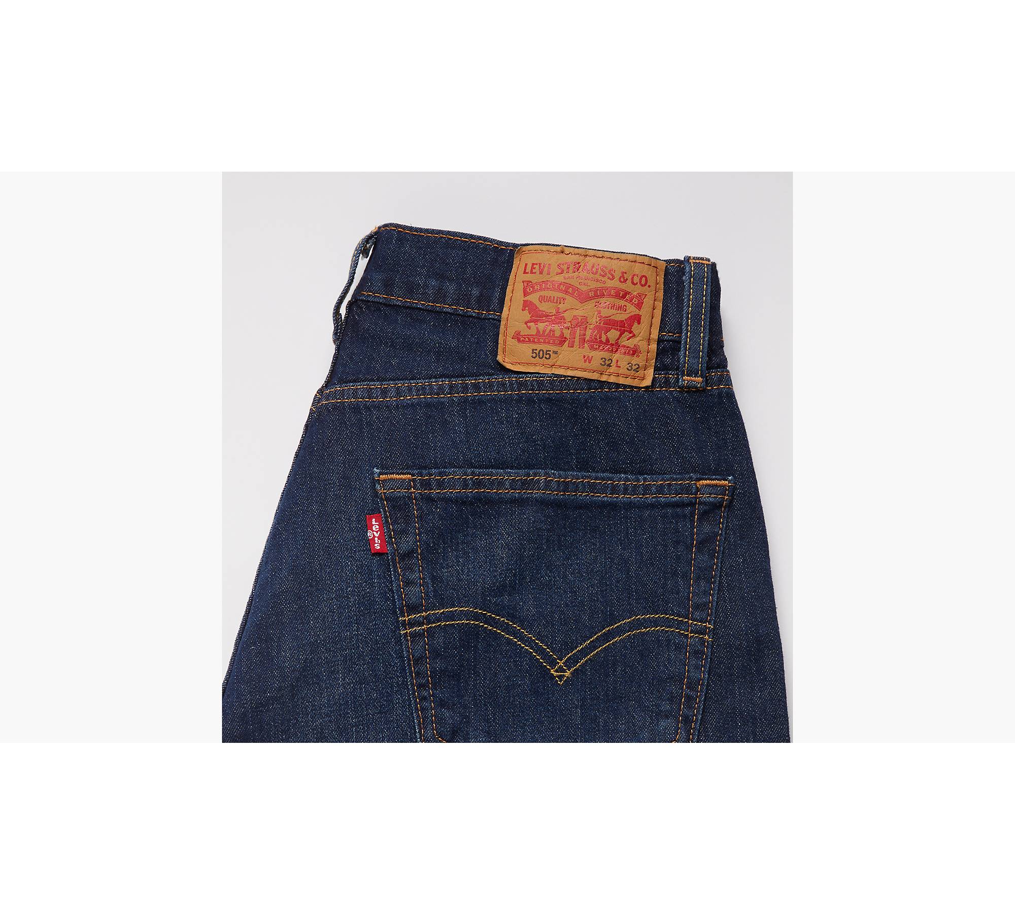 Levi's Men's 505 Regular Fit Jean, Dark Stonewash, 34x32 