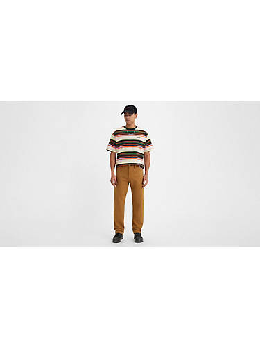 리바이스 Levi 505 Regular Fit Mens Pants,Rubber Garment Dye - Brown - Stretch