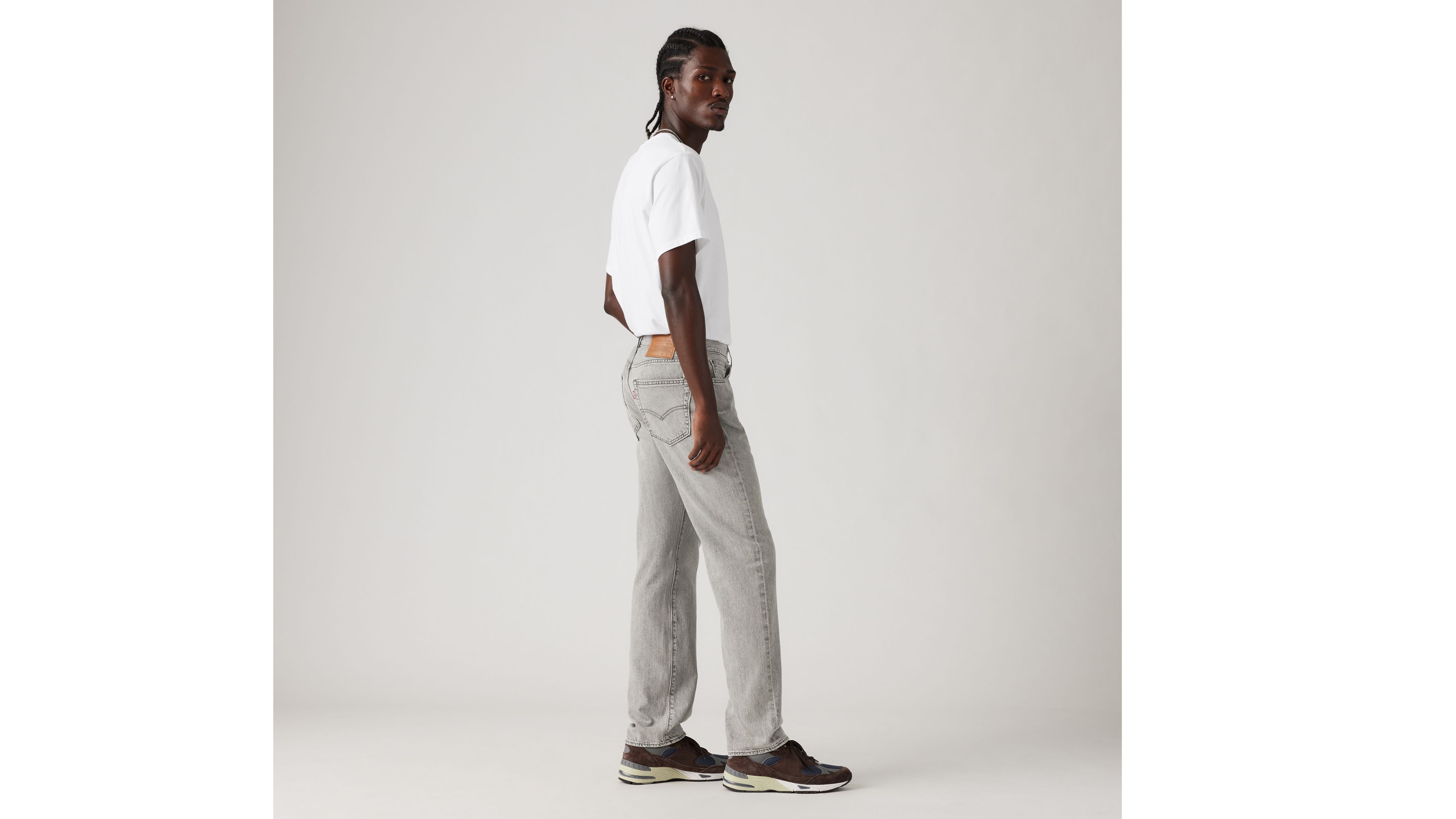 Levi's 505 Regular Fit Linen+ Denim Men's Jeans 38x32 In City Fog