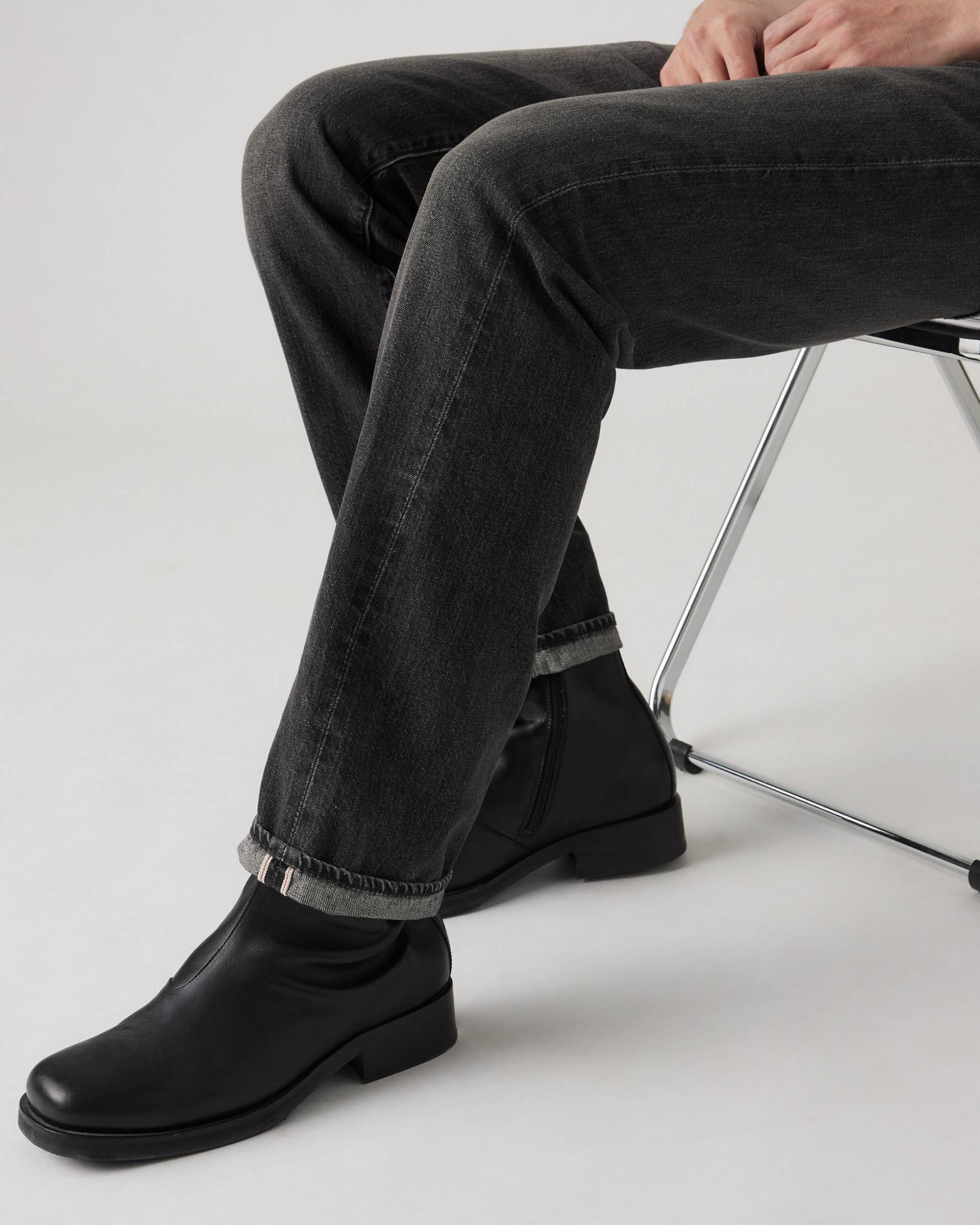 505™ Regular Fit Selvedge Men's Jeans - Black | Levi's® US 505™ Regular Fit Selvedge Men's Jeans - Black | Levi's® US