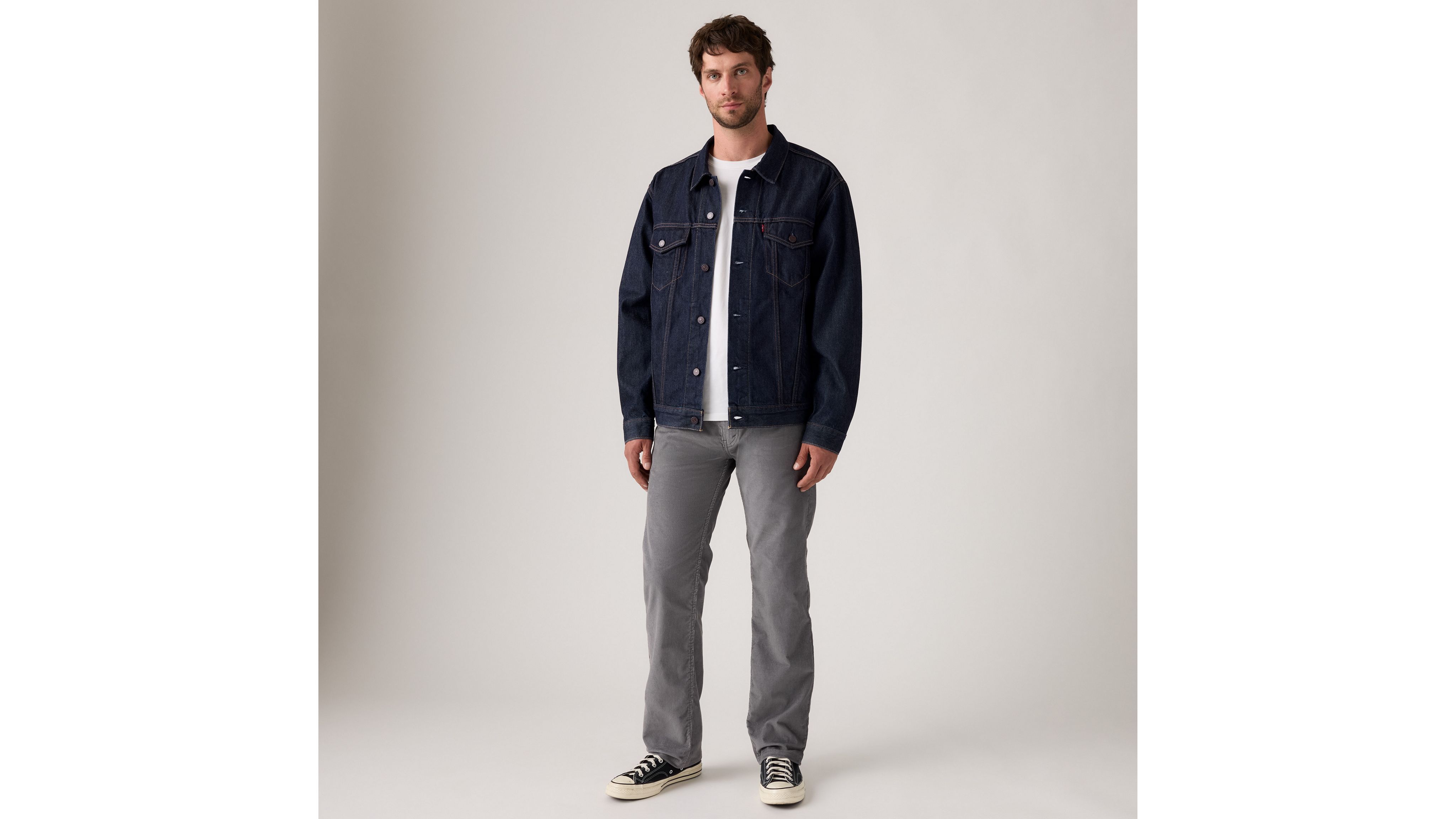 Levi's 505 Regular Fit Corduroy Men's Jeans 38x32 In Gray