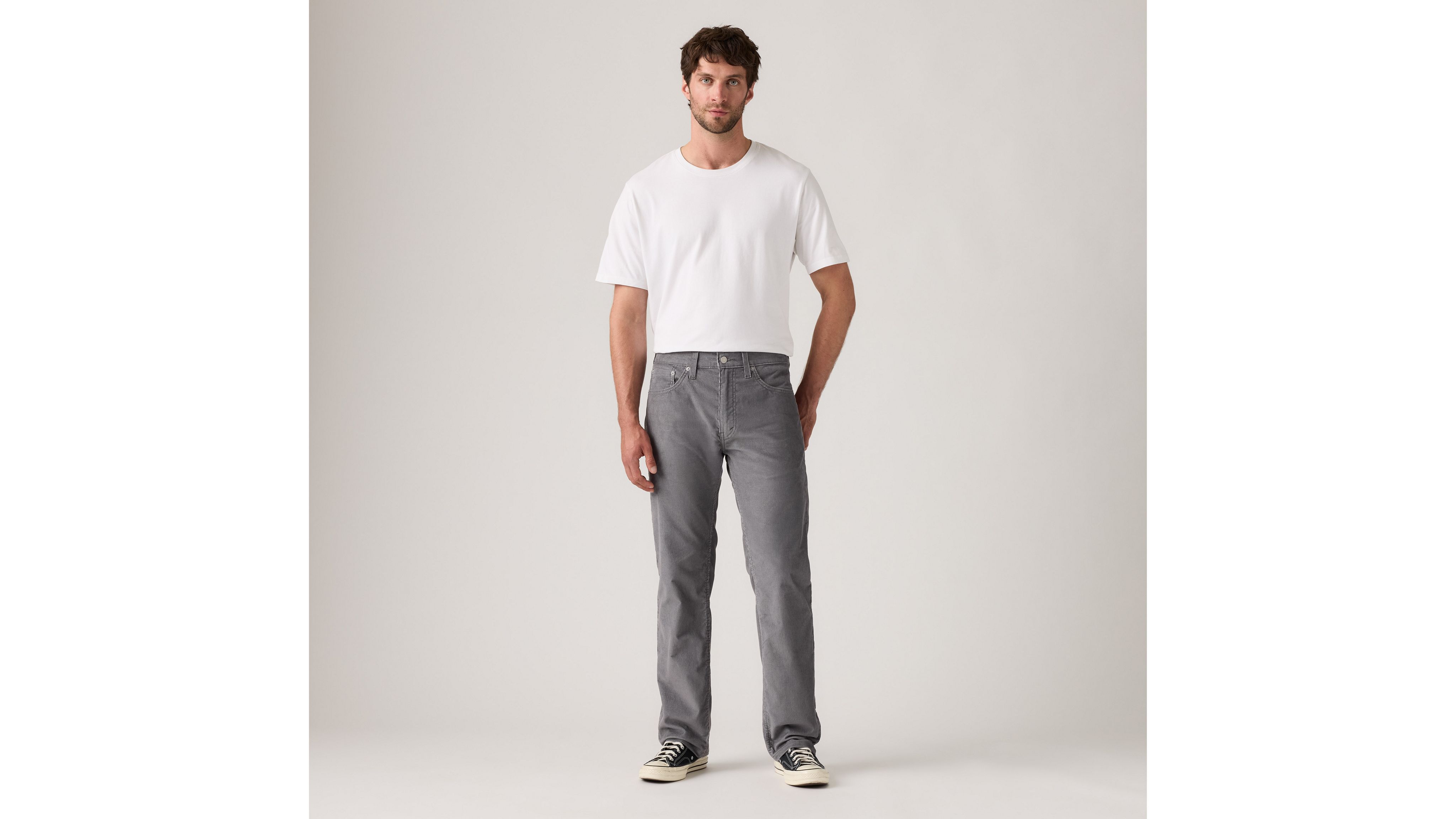 Levi's 505 Regular Fit Corduroy Men's Jeans 38x32 In Gray