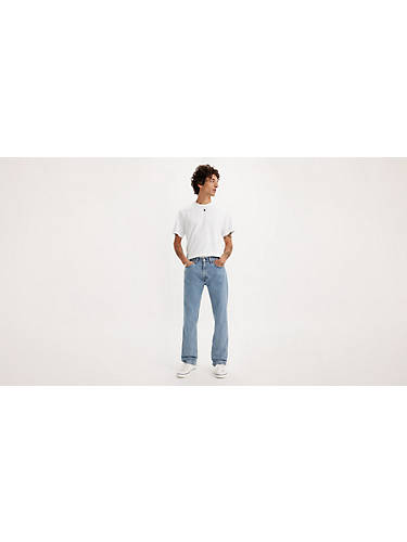 리바이스 Levi 505 Regular Fit Mens Jeans,Light Stonewash - Non Stretch