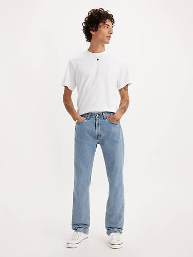 리바이스 Levi 505 Regular Fit Mens Jeans,Light Stonewash - Non Stretch