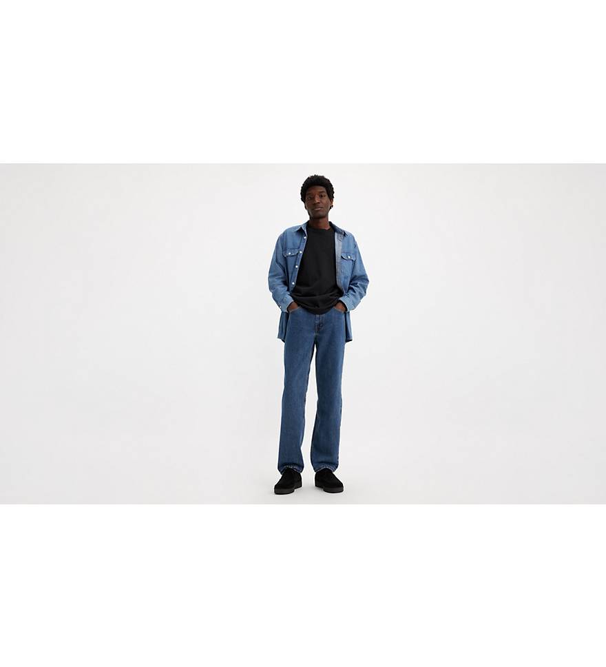 Levi's Men's 505 Regular Fit Jean, Dark Stonewash, 34x32 : :  Clothing, Shoes & Accessories