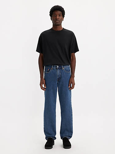 리바이스 Levi 505 Regular Fit Mens Jeans,Dark Stonewash - Non Stretch