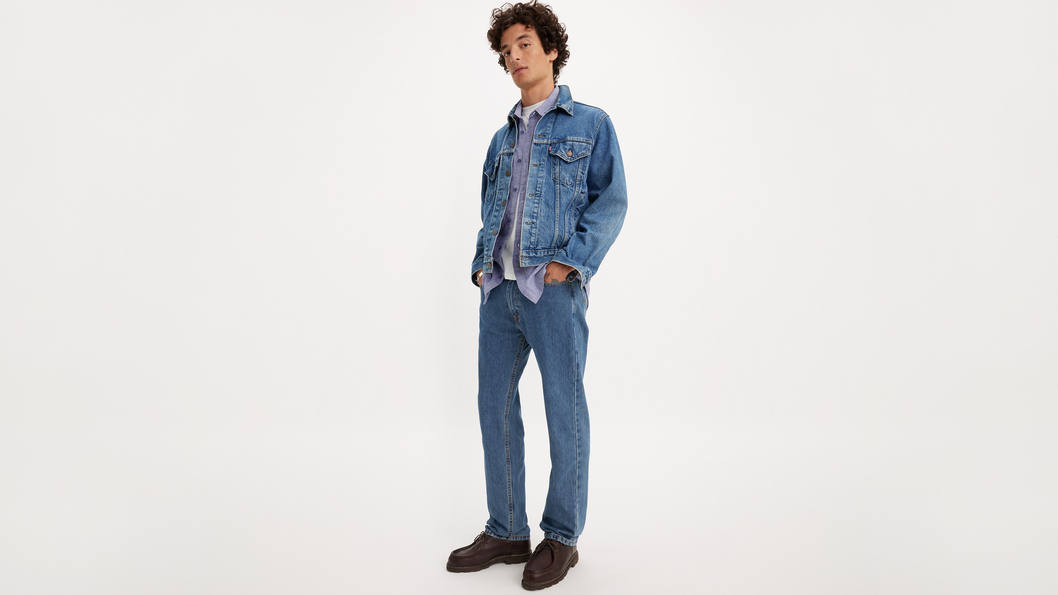 Levis 505 best sale grey jeans