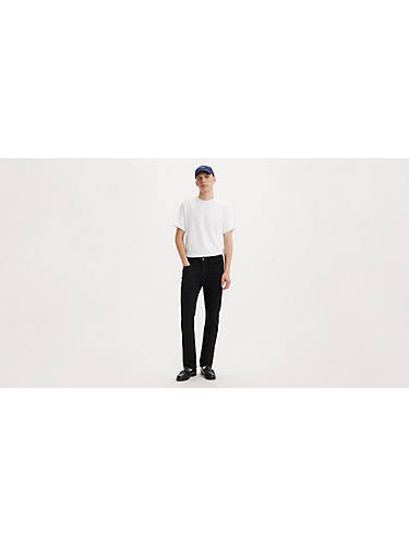 리바이스 Levi 514 Straight Fit Levi’s Flex Mens Jeans,Black Leaf - Black - Stretch