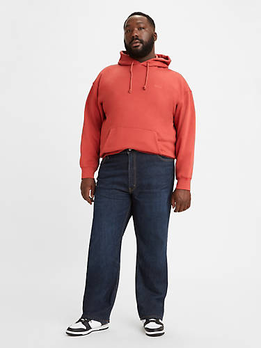 리바이스 Levi 505 Regular Fit Mens Jeans (big & Tall),Nail Loop Knot - Dark Wash - Stretch