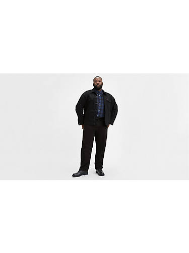 리바이스 Levi 505 Regular Fit Mens Jeans (big & Tall),Black - Non Stretch