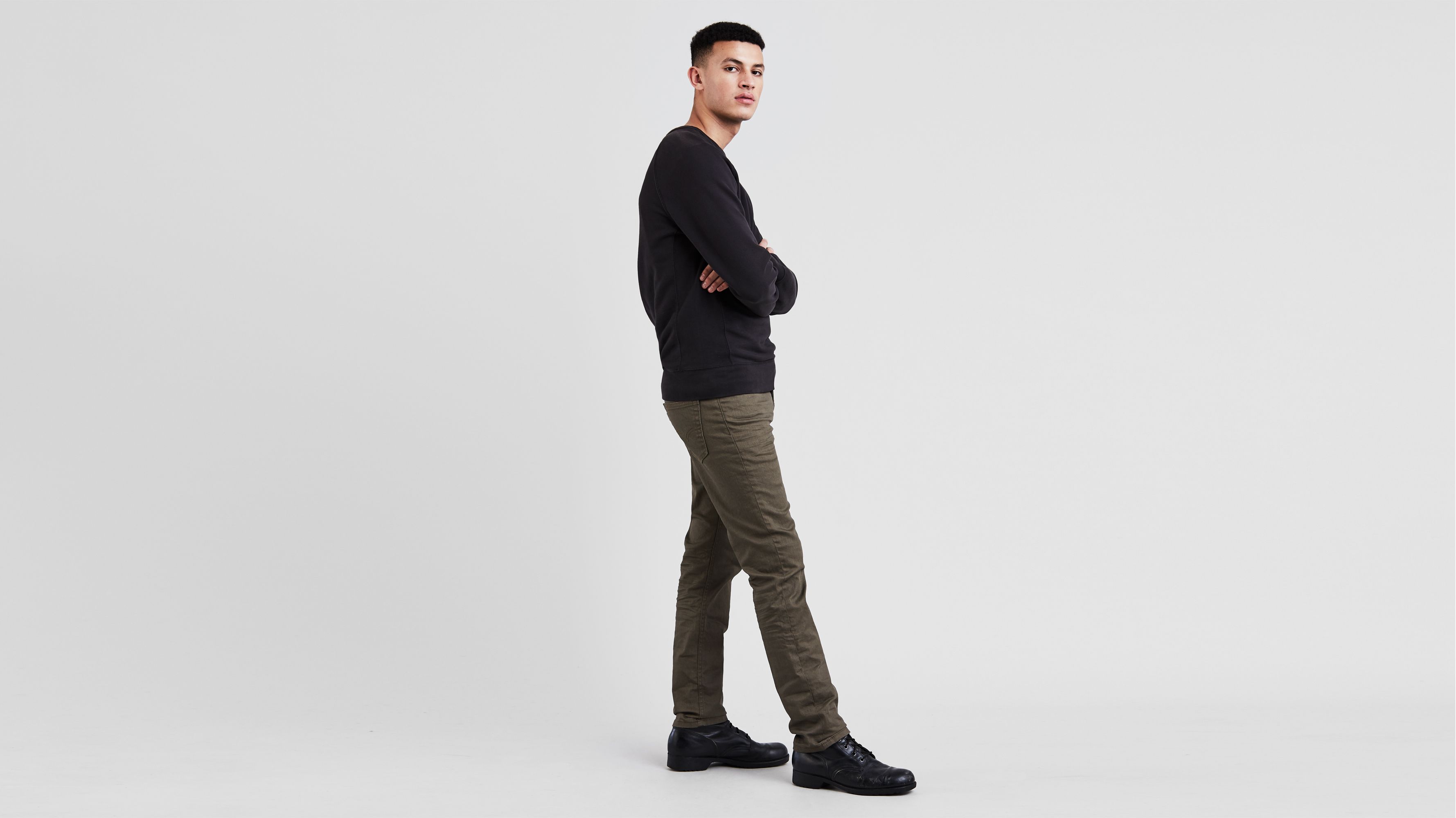 Levi's Jean Slim 511 In New Olive Khaki
