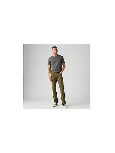 리바이스 Levi 511 Slim Fit All Seasons Tech Mens Pants,Dark Olive Sorbtek - Green - Stretch