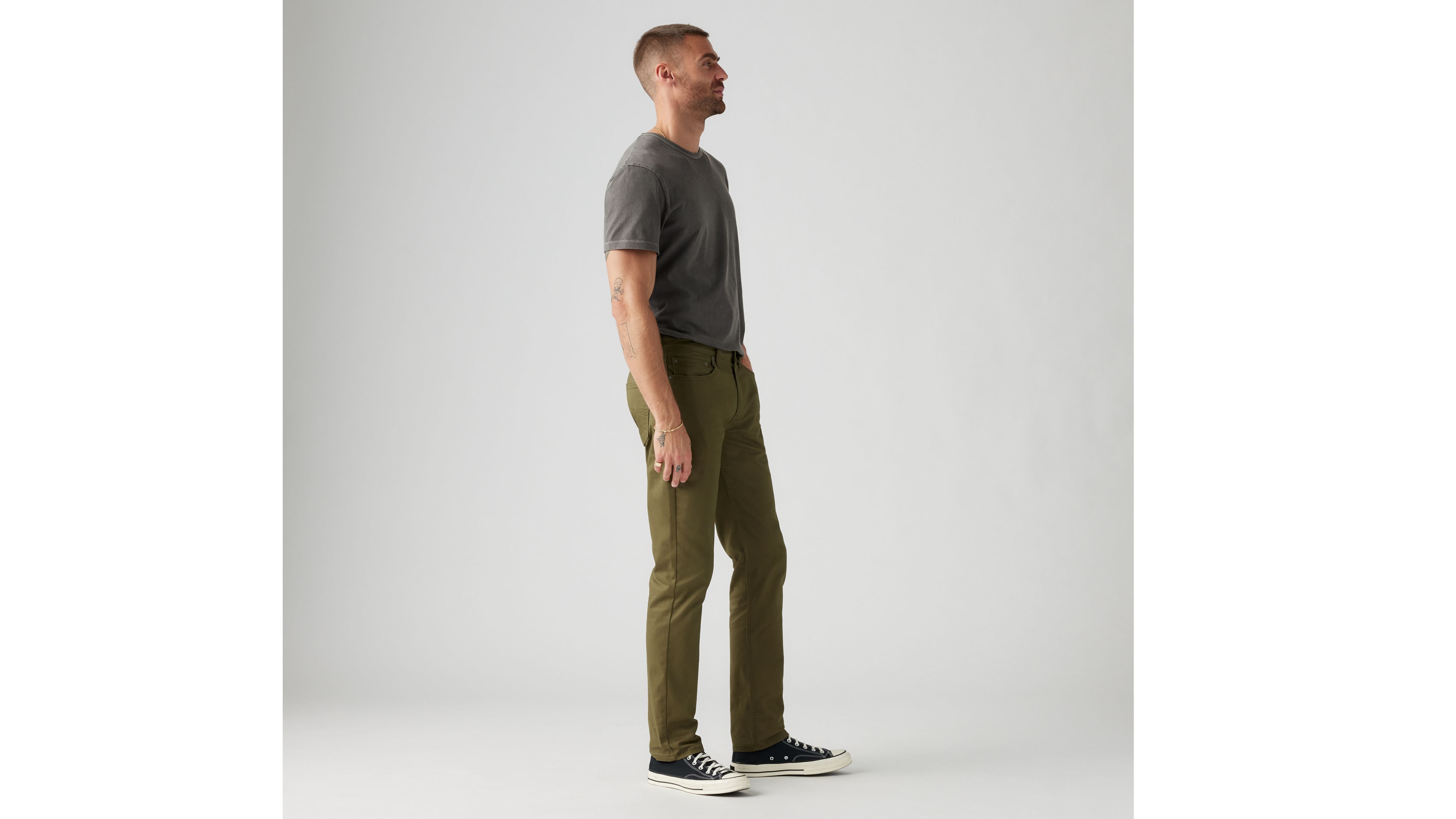 Levi's 511 Slim Fit All Seasons Men's Jeans 38x32 In Dark Olive All Seasons Tech