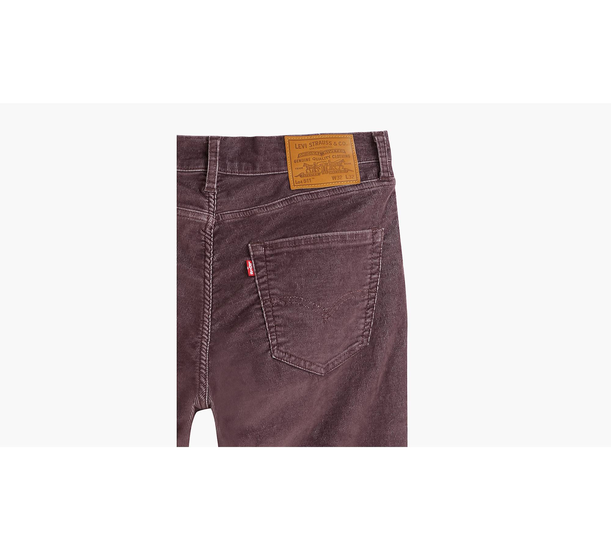 Levi's Men's 511 Slim Fit Corduroy Jeans Chocolate Brown 32W x 32L  045115699
