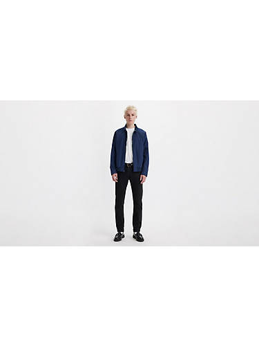 리바이스 Levi 511 Slim Fit Selvedge Mens Jeans,Not All There Selvedge - Black - Stretch