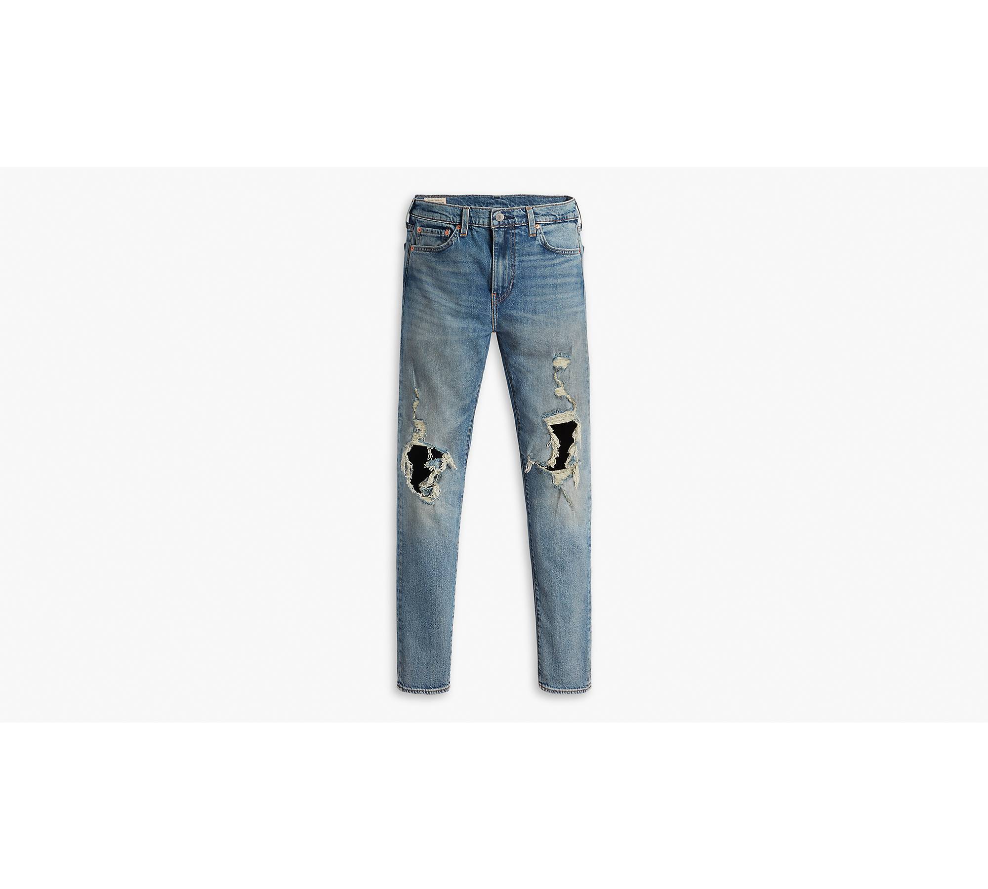 Men Playing Card Patched Ripped Frayed Jeans