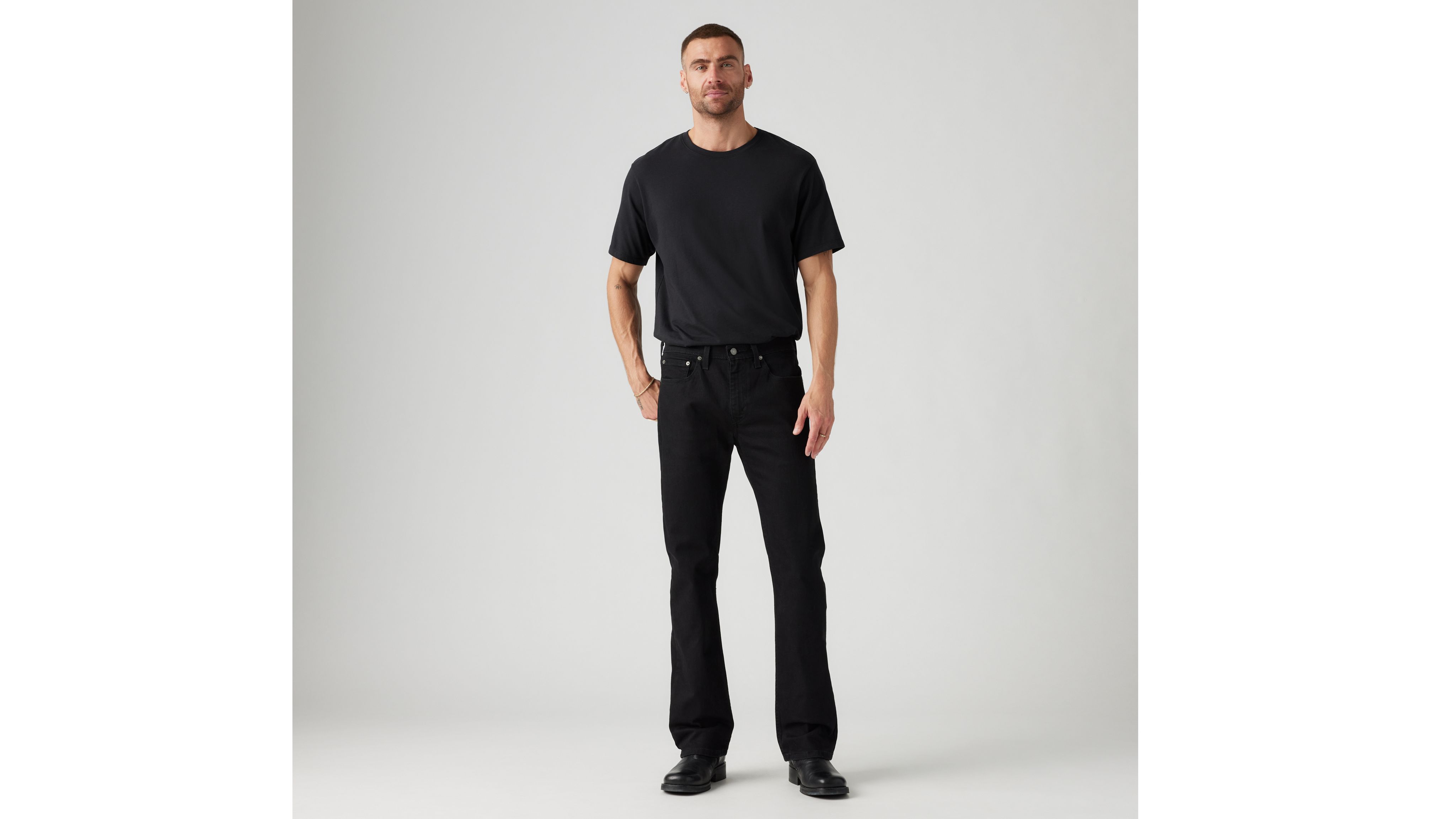 LEVI'S 527 SLIM STRETCH BOOTCUT JEAN - BLACK STONE