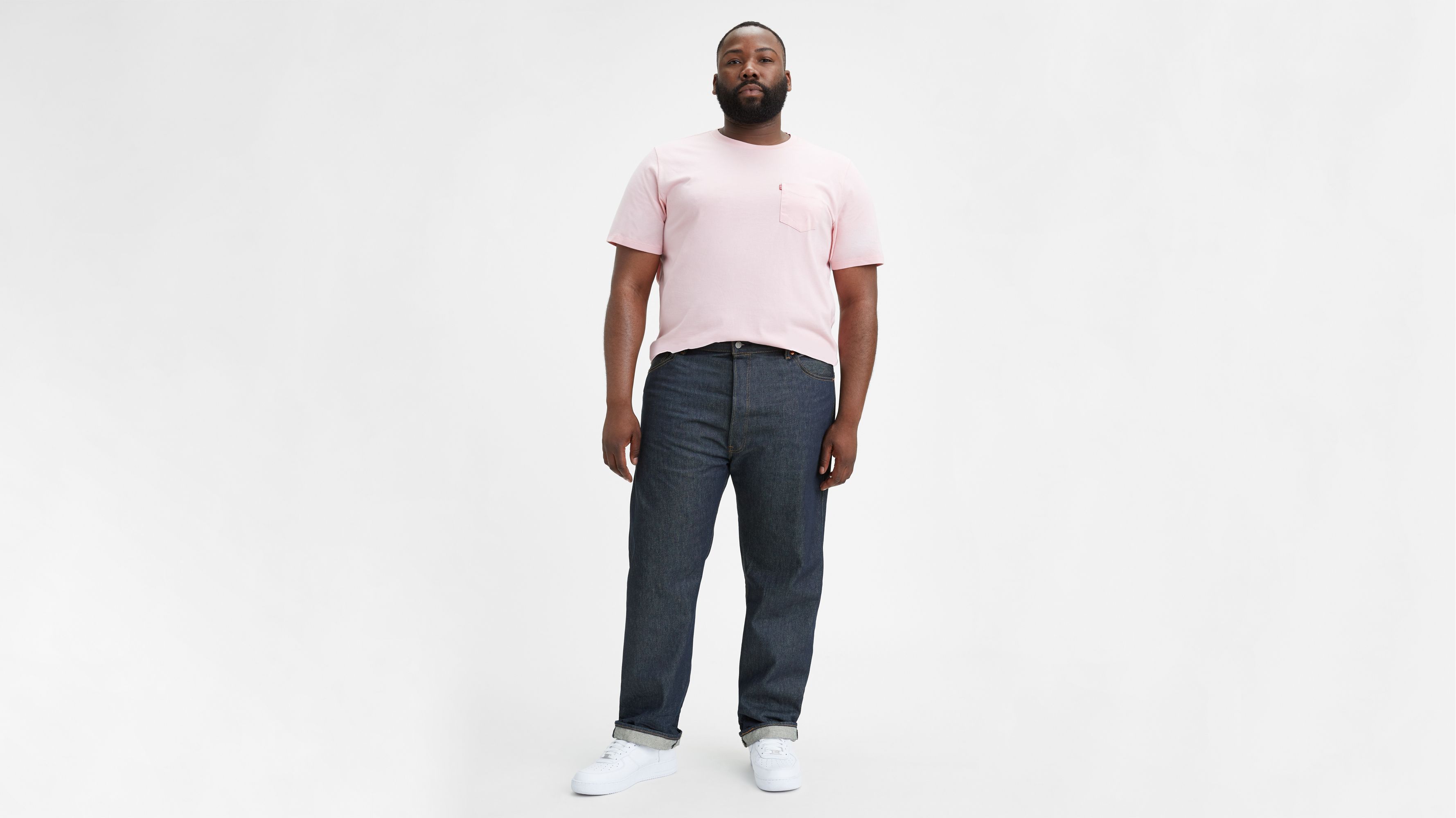 big and tall white levi jeans