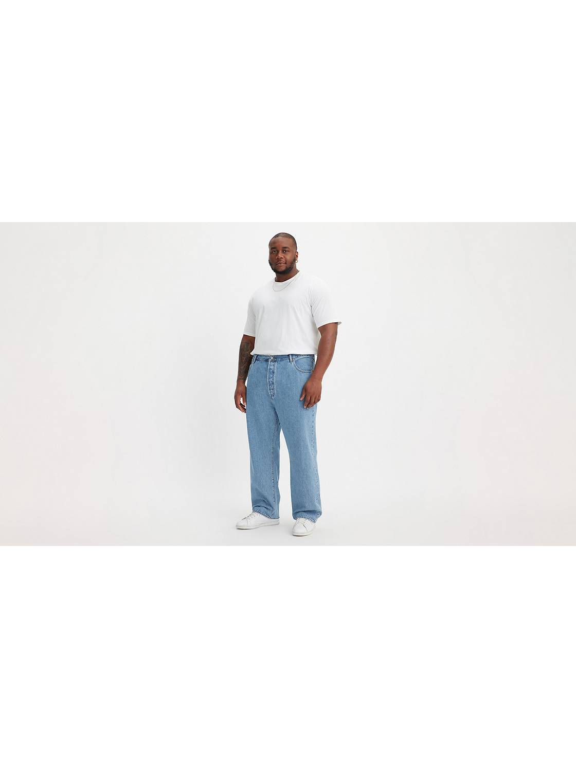 Big and Tall Light Wash Jeans for Men