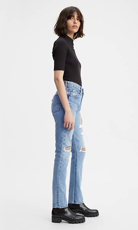 Thank you for your help future recipe Levi's 501 Premium Buttom Fly Cropped Distressed High Rise Straight Womens  Jeans Women's Clothing, Shoes & Accessories KW2258346