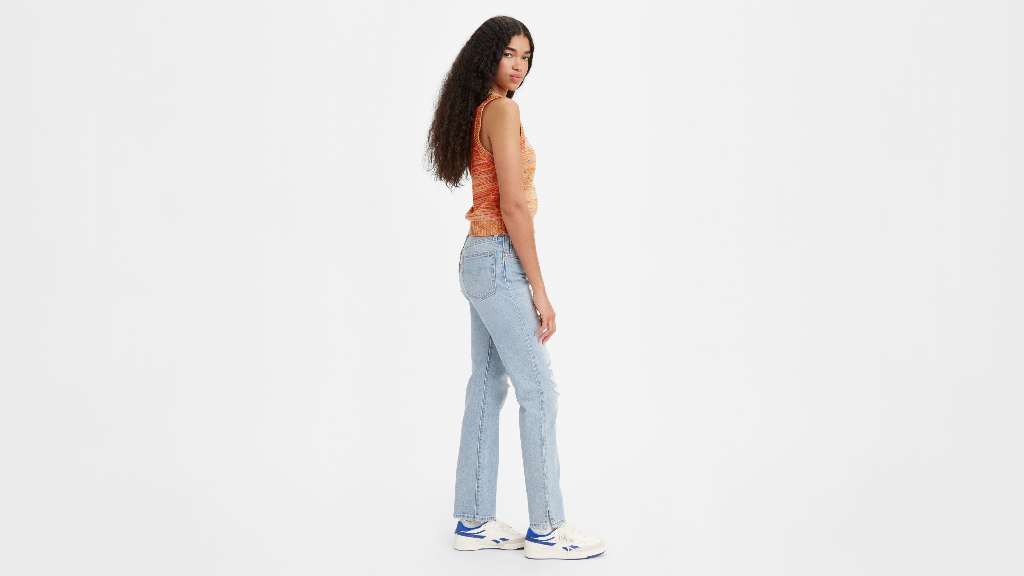 Light Wash Raw Hem Straight Jeans - FINAL SALE – MADISON GRACE