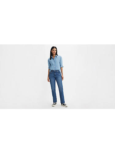 리바이스 Levi 501 Original Fit Womens Jeans,Erin Cant Wait - Medium Wash