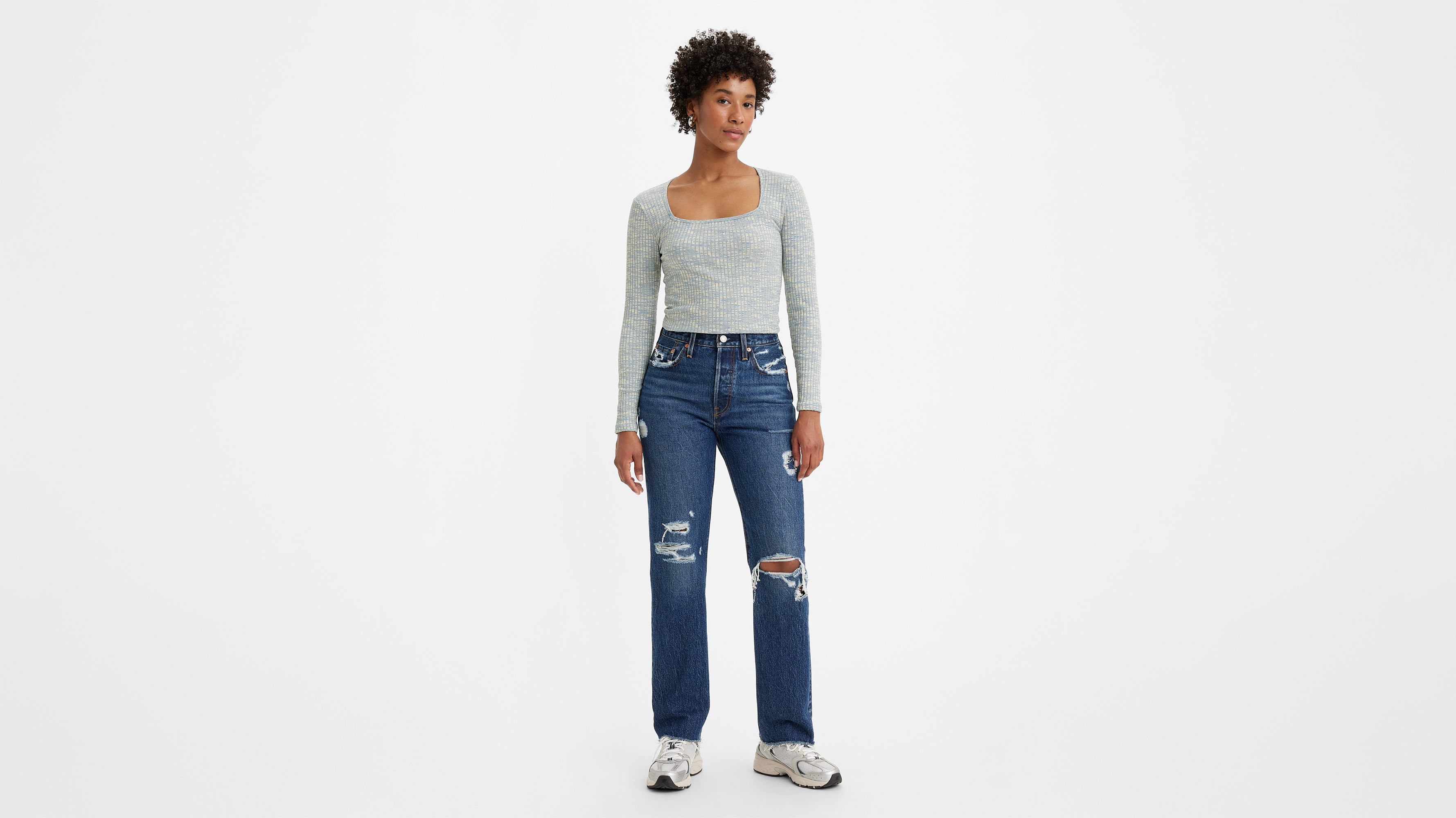 LEVI’S / 00's 501 denim pants Levis 501® Original Stretch Cropped Women's Jeans Tango Tunes
