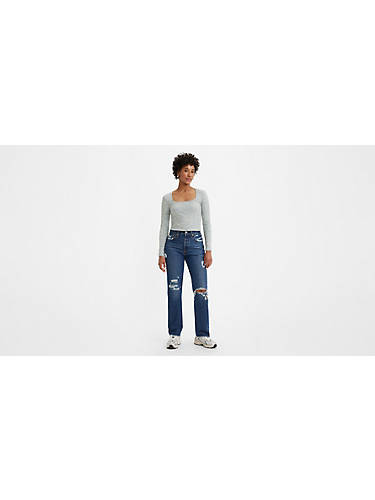 리바이스 Levi 501 Original Fit Womens Jeans,Dont Quit - Dark Wash