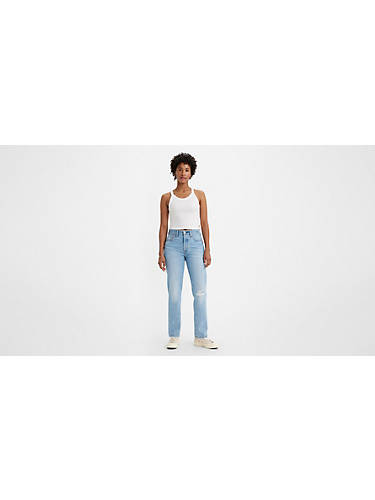 리바이스 Levi 501 Original Fit Womens Jeans,Be Right There - Medium Wash