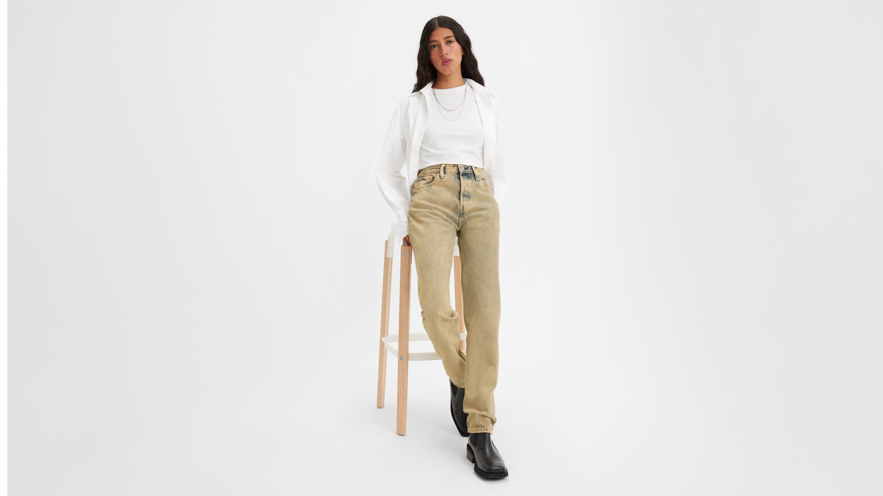 Comfort Style Milky White High Waisted Pant