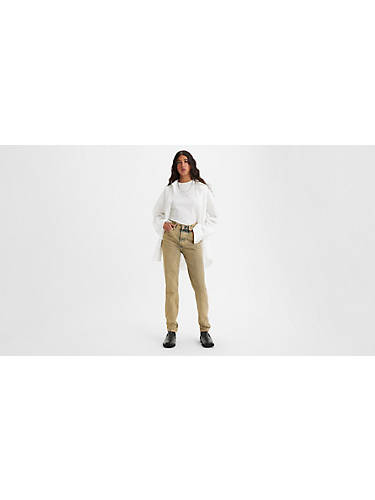 리바이스 Levi 501 Original Fit Womens Jeans,Cloudy Khaki - Tan
