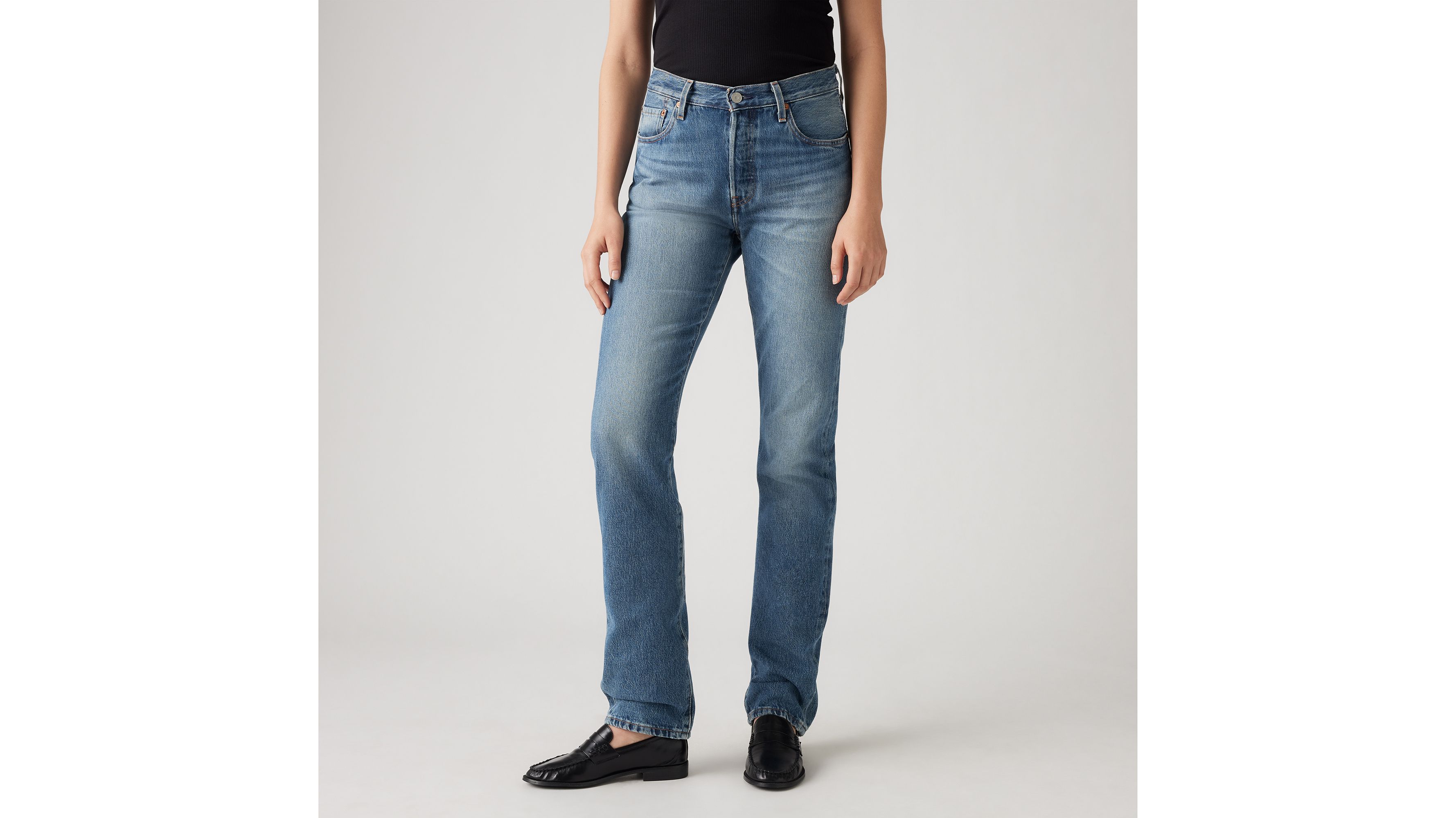 Levi's 501 Original Fit Plant Based Women's Jeans 33x30 In Blue From Green
