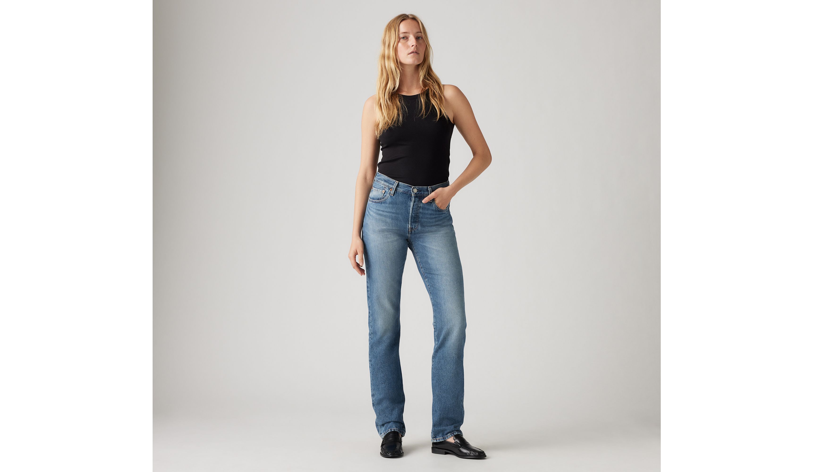 Levi's 501 Original Fit Plant Based Women's Jeans 33x30 In Blue From Green