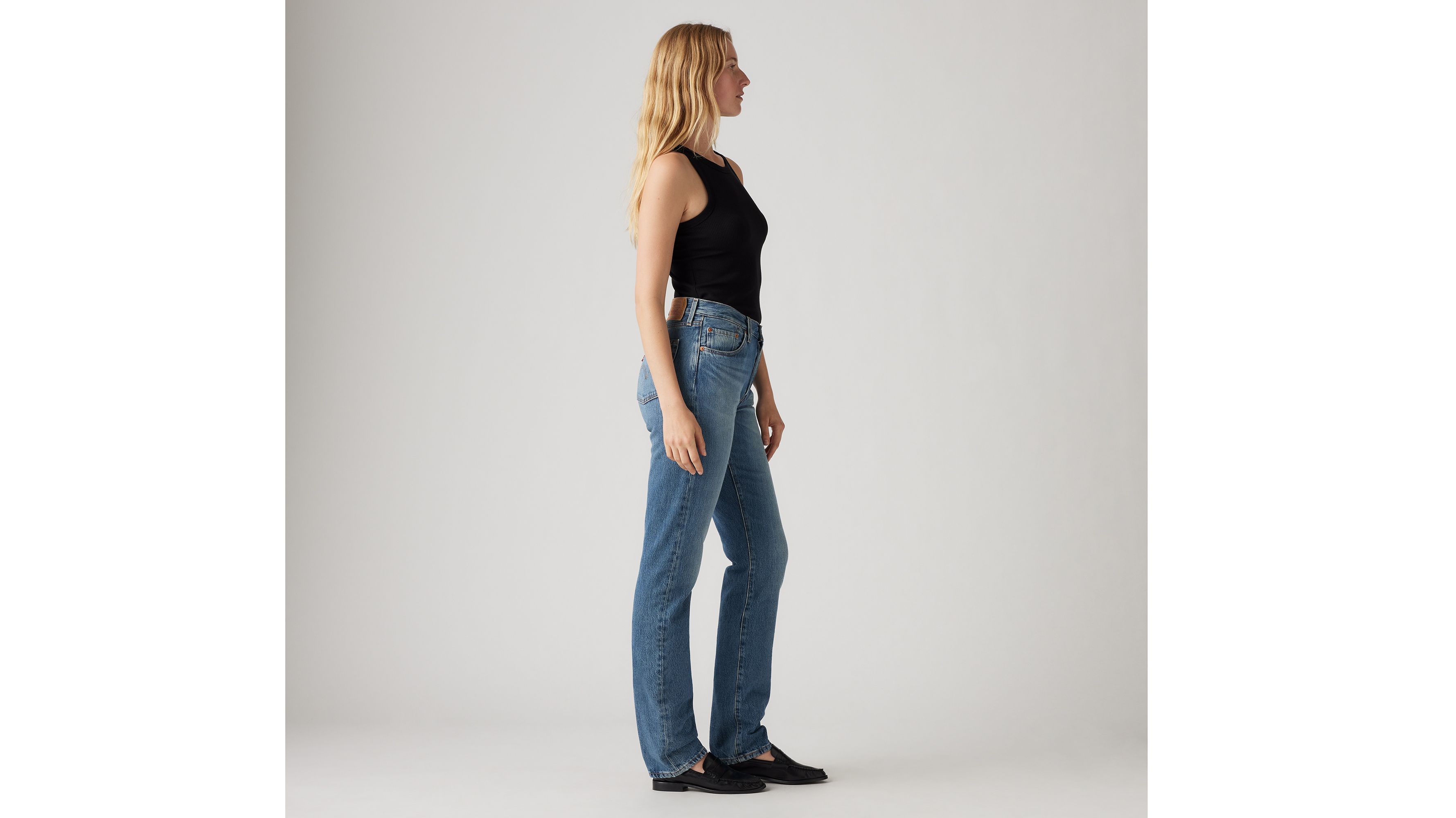Levi's 501 Original Fit Plant Based Women's Jeans 33x30 In Blue From Green