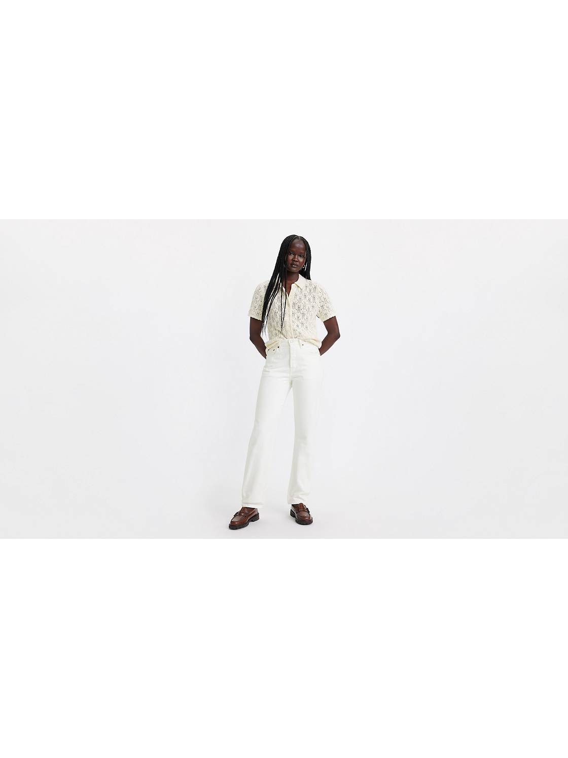 $100 Ralph Lauren Women's Slim-Fit White Stretch High Rise Dress