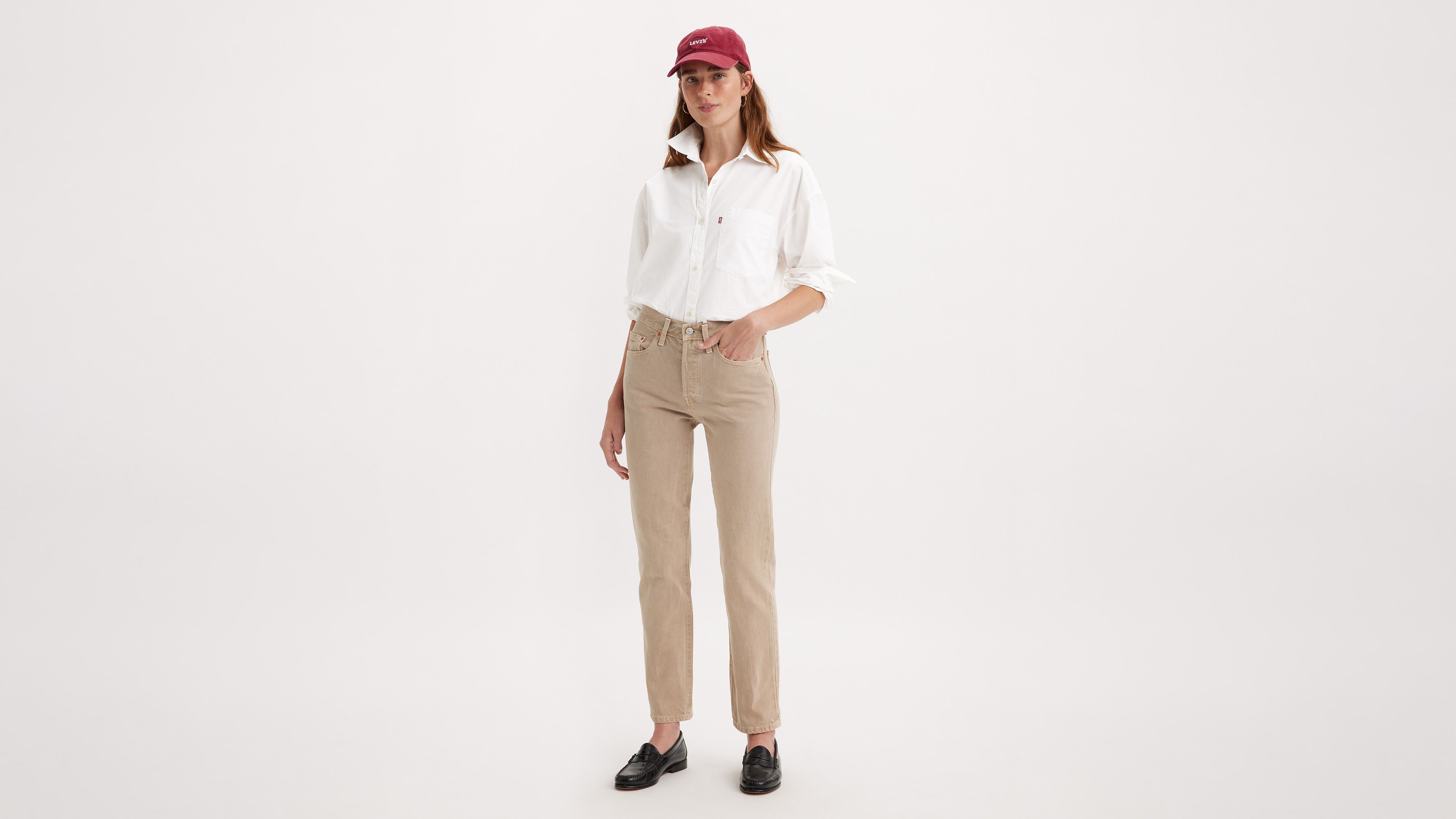 501® Original Fit Women's Jeans - Tan | Levi's® CA