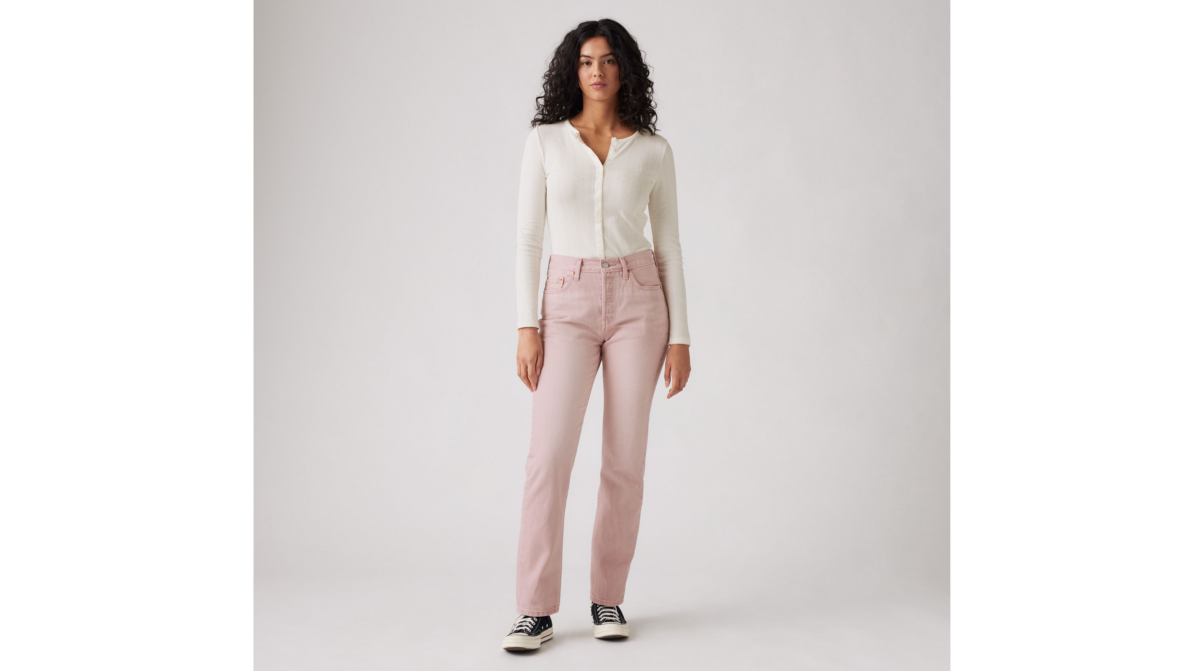 Levi's 501 Original Women's Jeans 32x30 In Scraped Pale Mauve