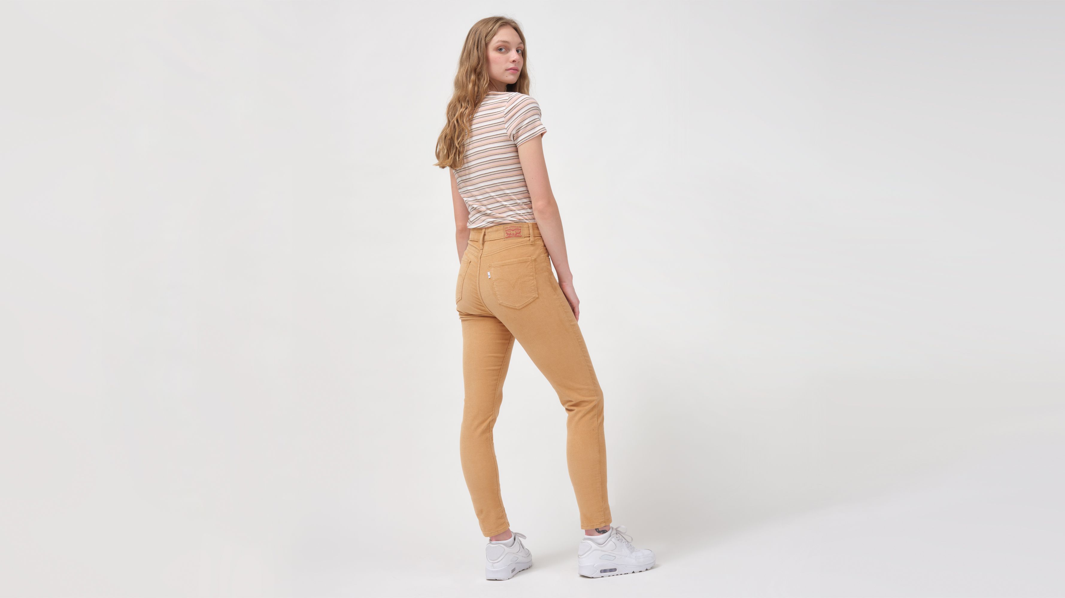 721 Corduroy High Rise Button Front Skinny Women's Pants 2