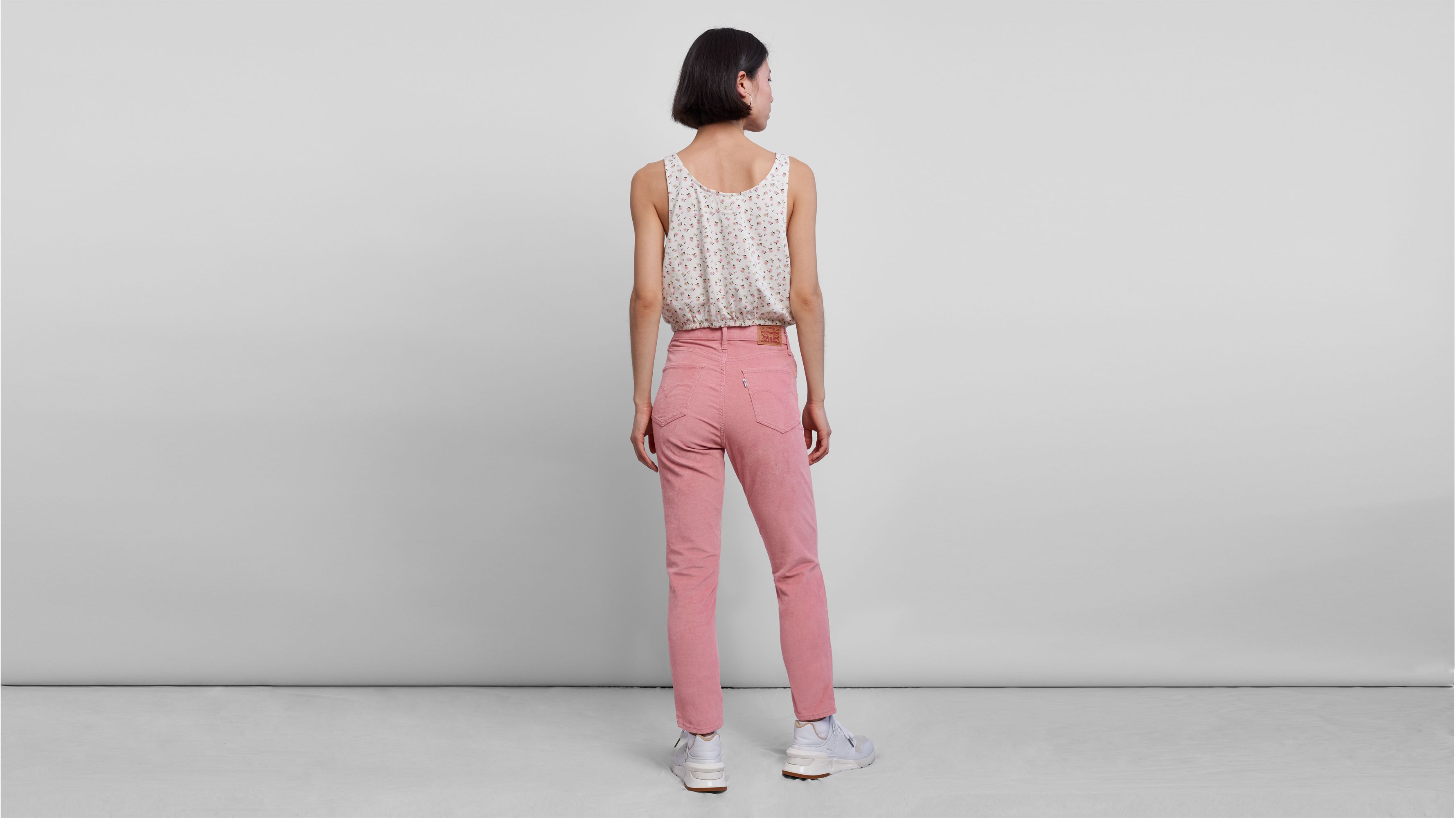 721 Corduroy High Rise Button Front Skinny Women's Pants - Red | Levi's® US