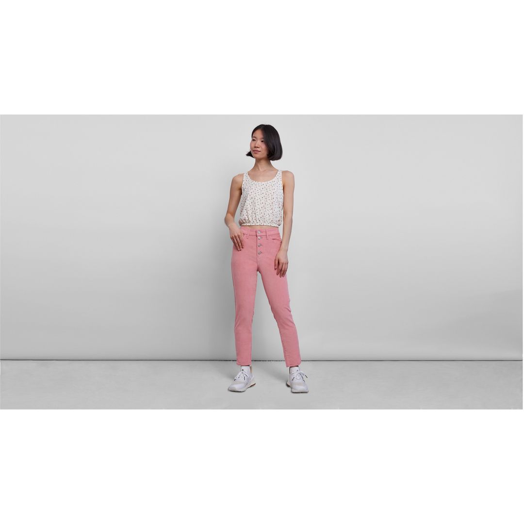 Levi's 721 Corduroy High Rise Button Front Skinny Women's Pants 25x30 In Multi