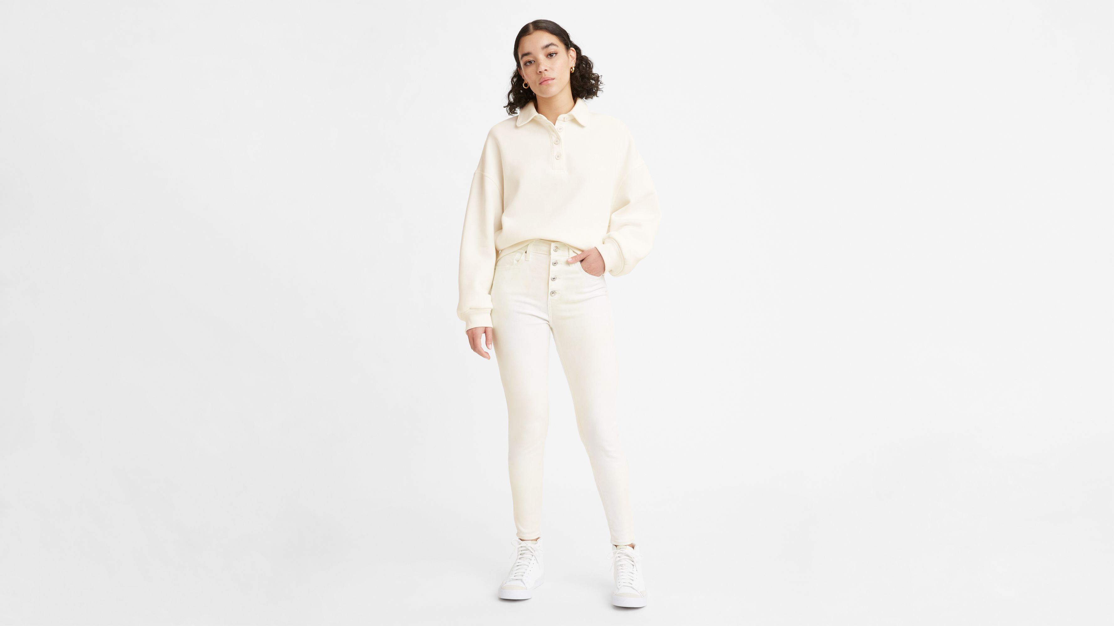 721 High Rise Button Front Skinny Women's Jeans 1