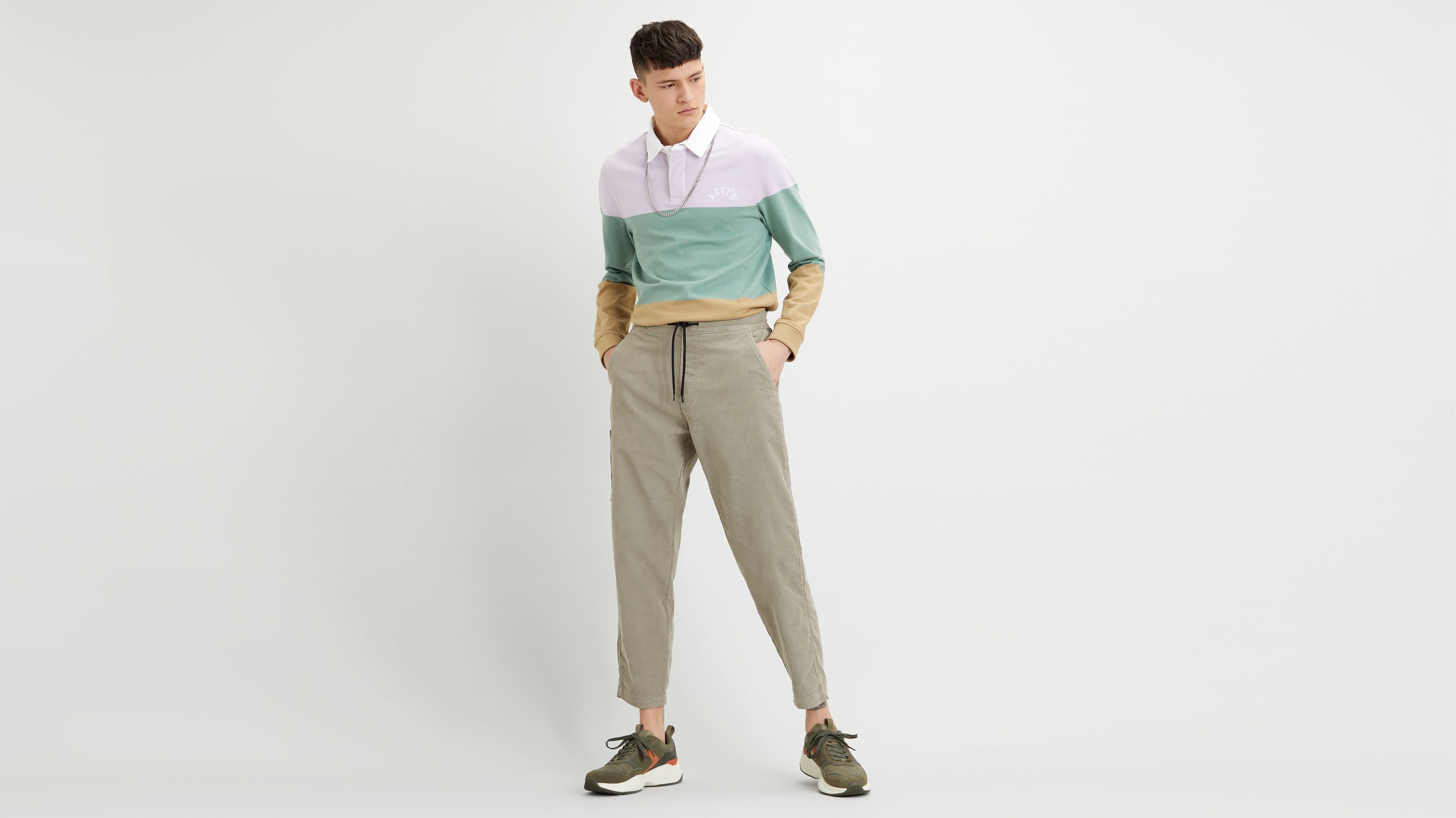 Taper Pull on Corduroy Pants 3