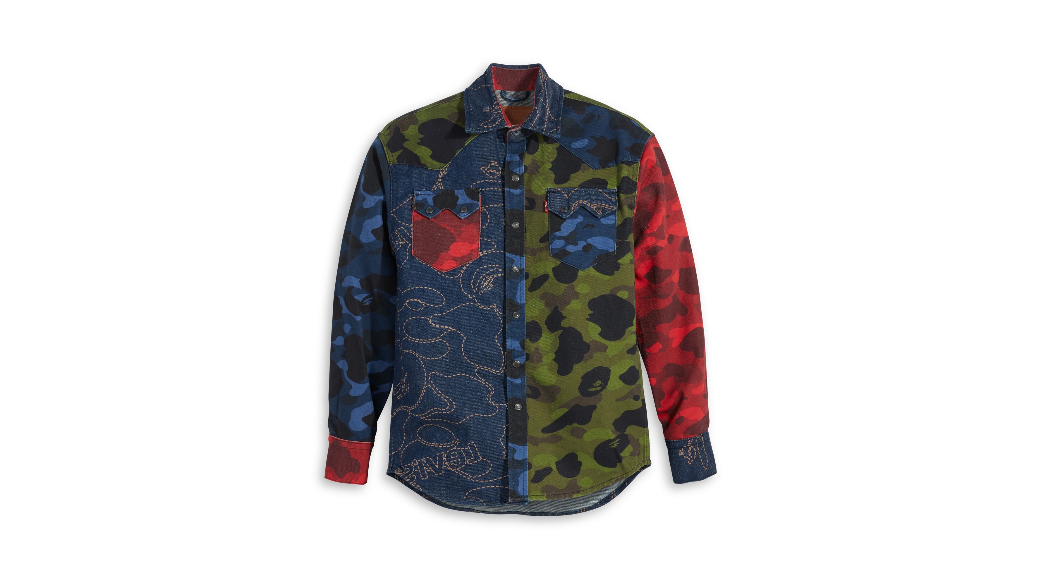 Levi's® X Bape Madras Plaid Western Shirt - Multi-color | Levi's® US