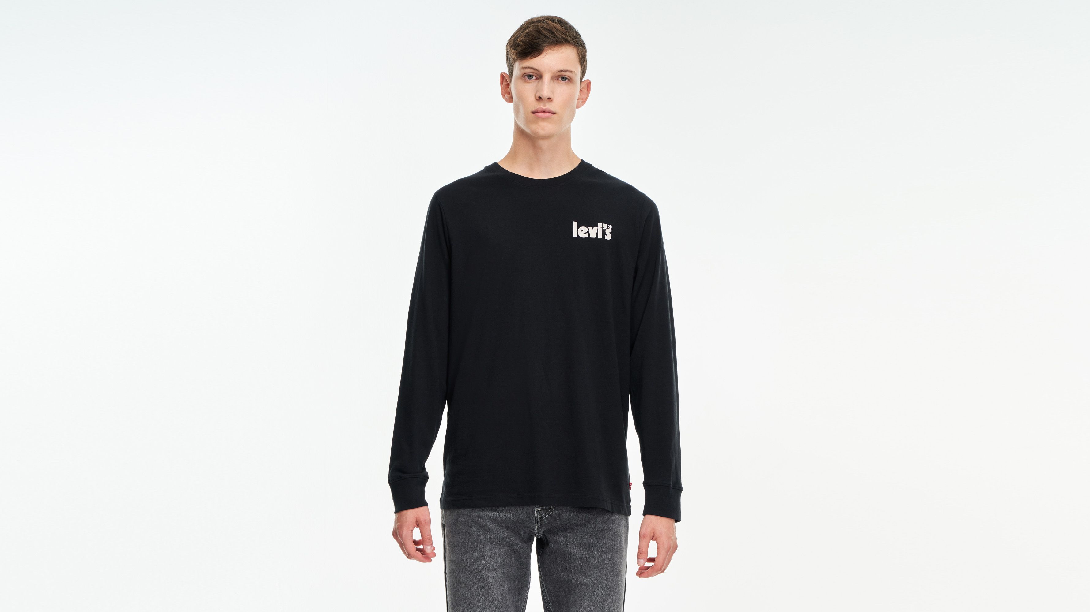 black long sleeve graphic tee