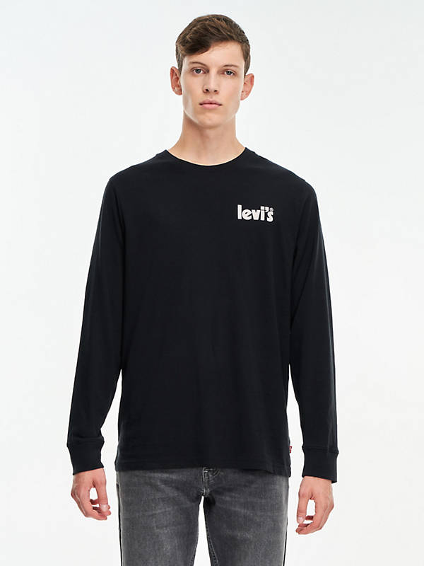 Relaxed Fit Long Sleeve Graphic Tee - Black | Levi's® IT