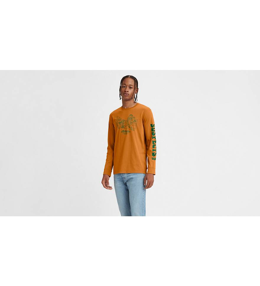 Relaxed Long Sleeve Graphic T-shirt - Orange | Levi\'s® US