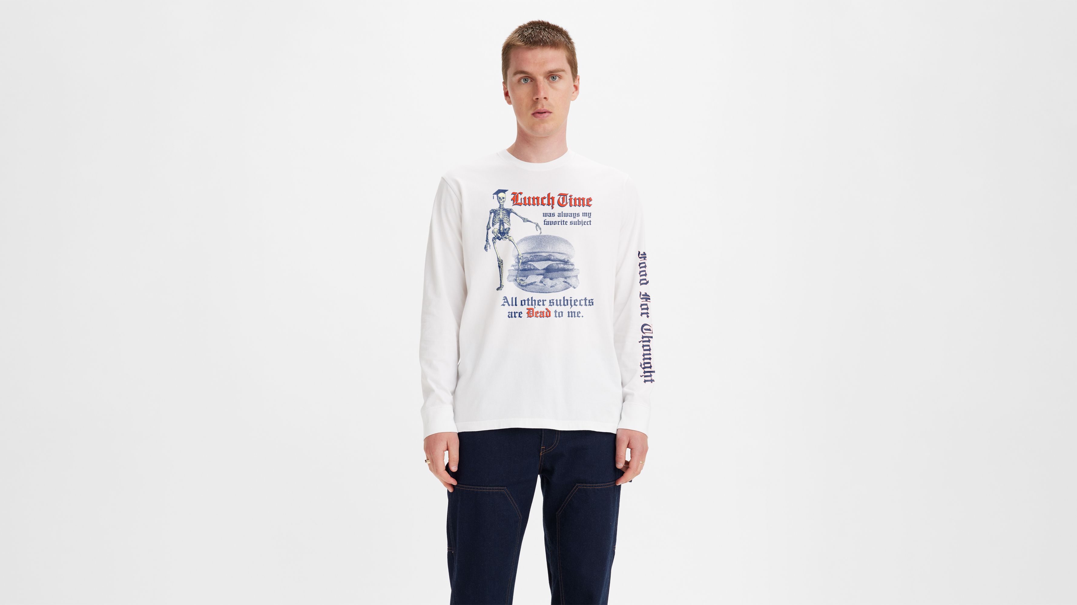 Relaxed Fit Long Sleeve Graphic T-shirt - White | Levi's® US