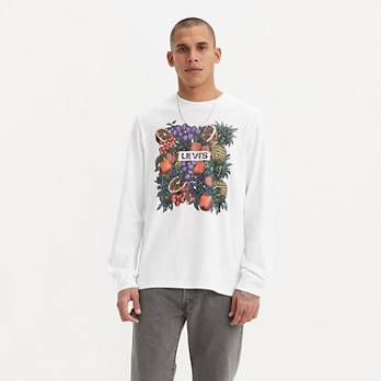 Relaxed Fit Long Sleeve Graphic T-shirt - White | Levi's® US Relaxed Fit Long Sleeve Graphic T-shirt - White | Levi's® US